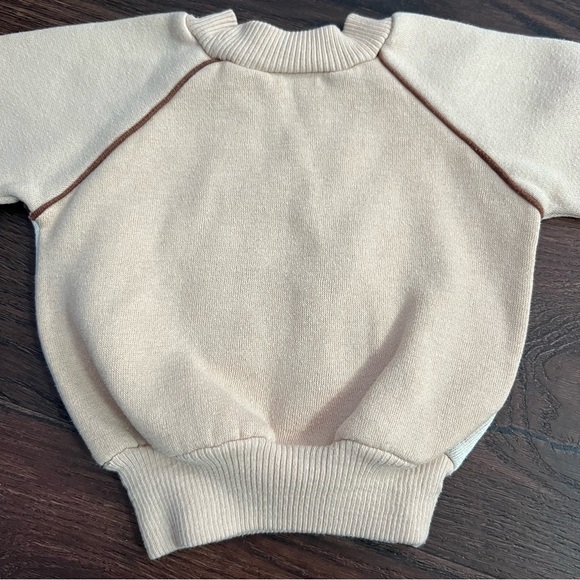 Vintage Montgomery Ward Infant Honey Bear Tan Sweatshirt Newborn 3-6 months - Picture 6 of 7